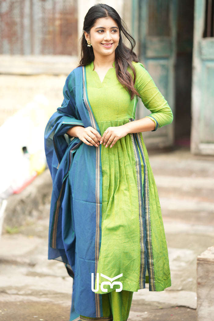 Punaam Kurta Set in Green
