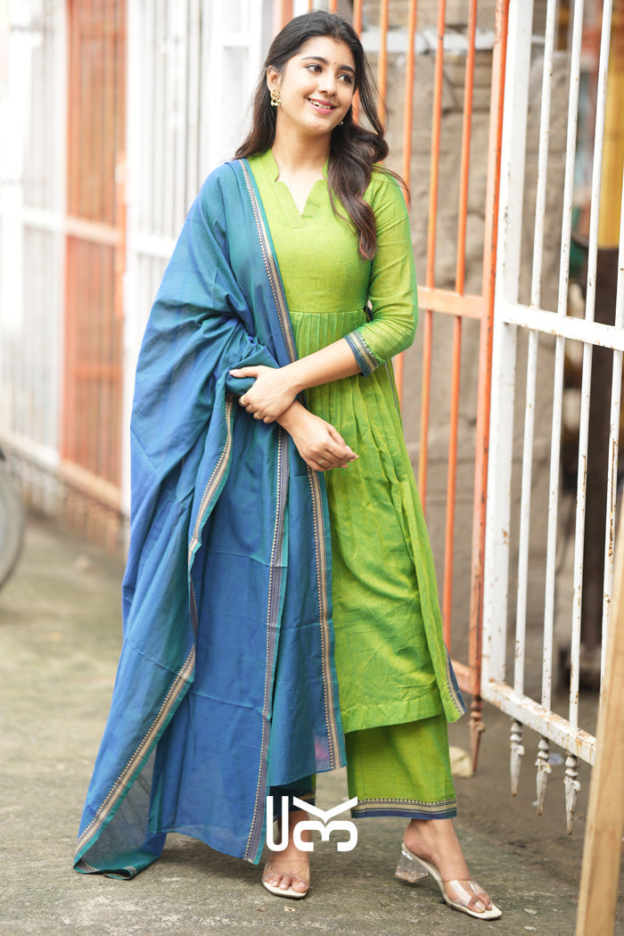 Punaam Kurta Set in Green