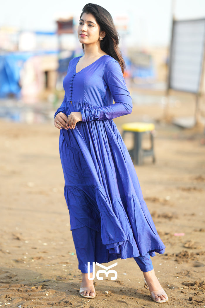 Leher Kurta Set (Dress) in Blue
