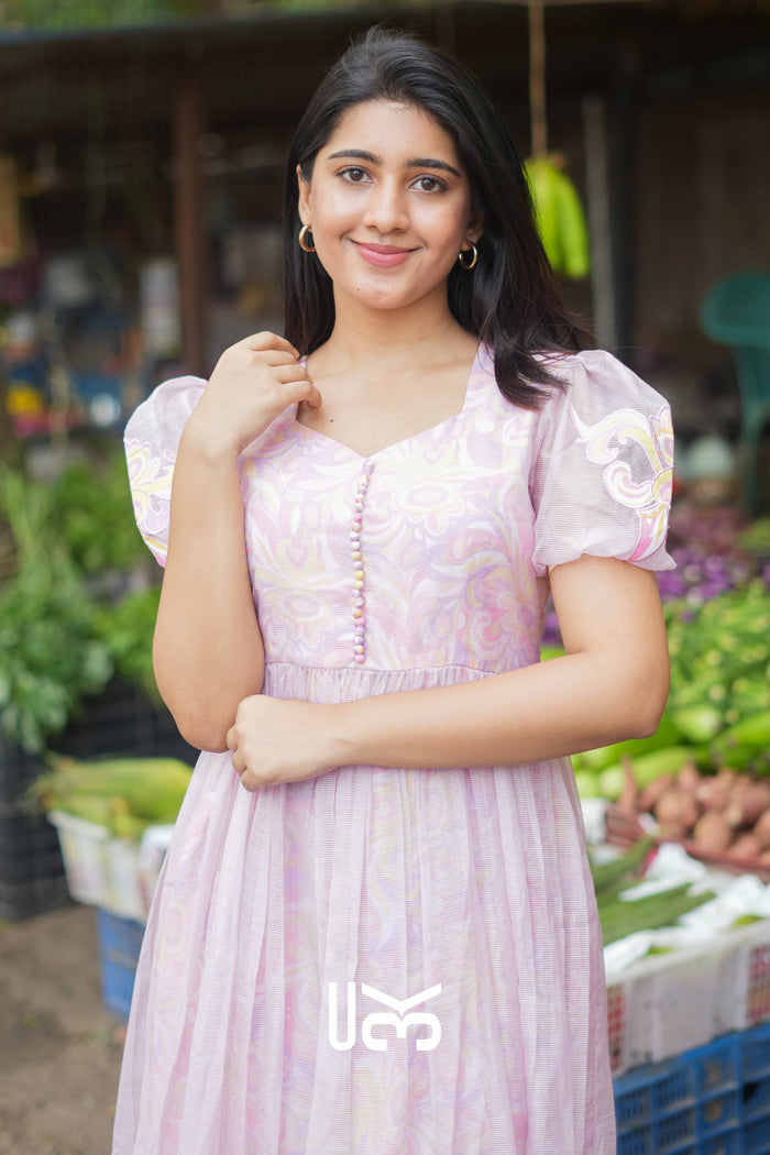 Vaila Drift Kota Doria Midi (Dress) in Pink