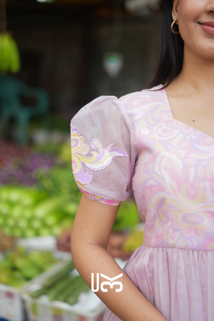 Vaila Drift Kota Doria Midi (Dress) in Pink