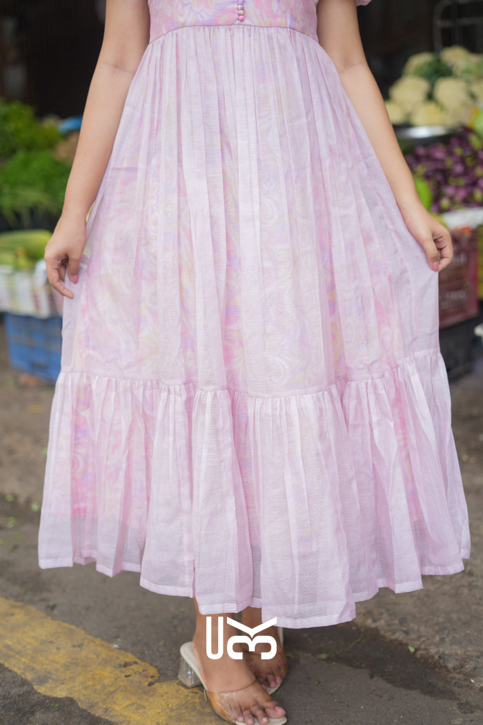 Vaila Drift Kota Doria Midi (Dress) in Pink