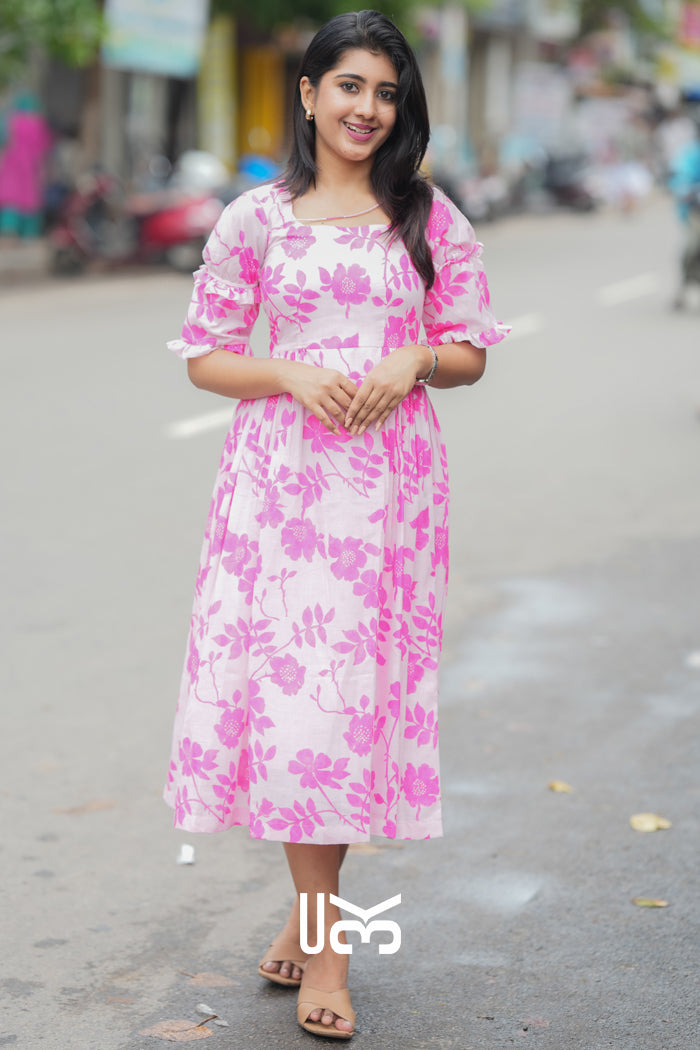 Polly Midi (Dress) in Pink