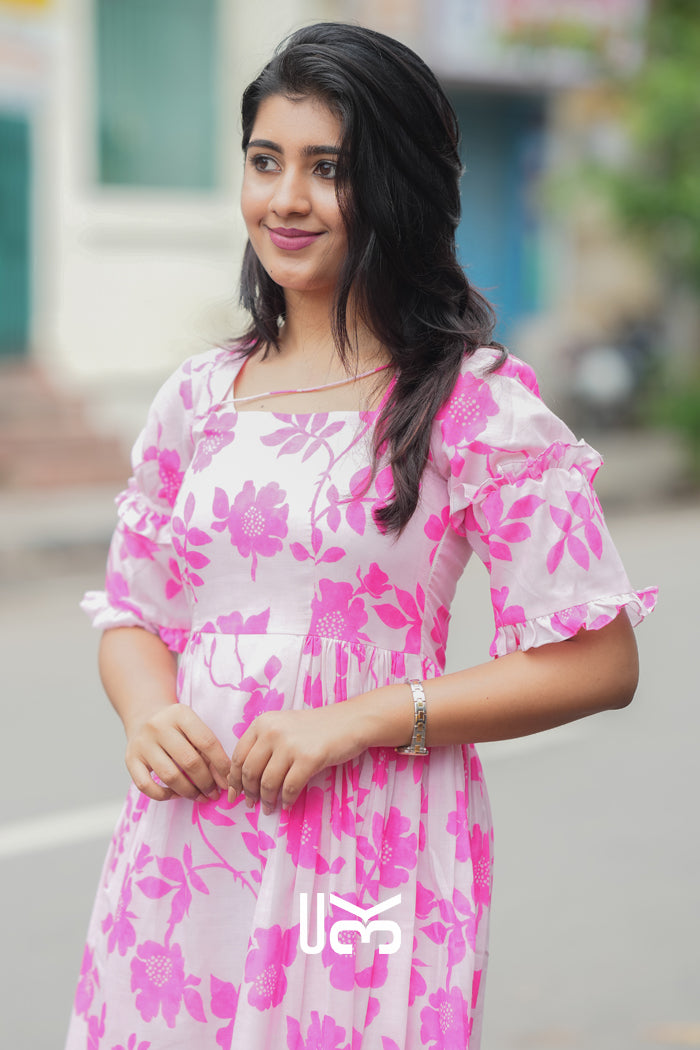 Polly Midi (Dress) in Pink