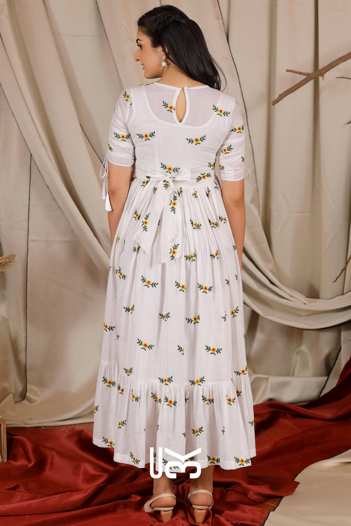 Georgia Summer Midi (Dress) in White
