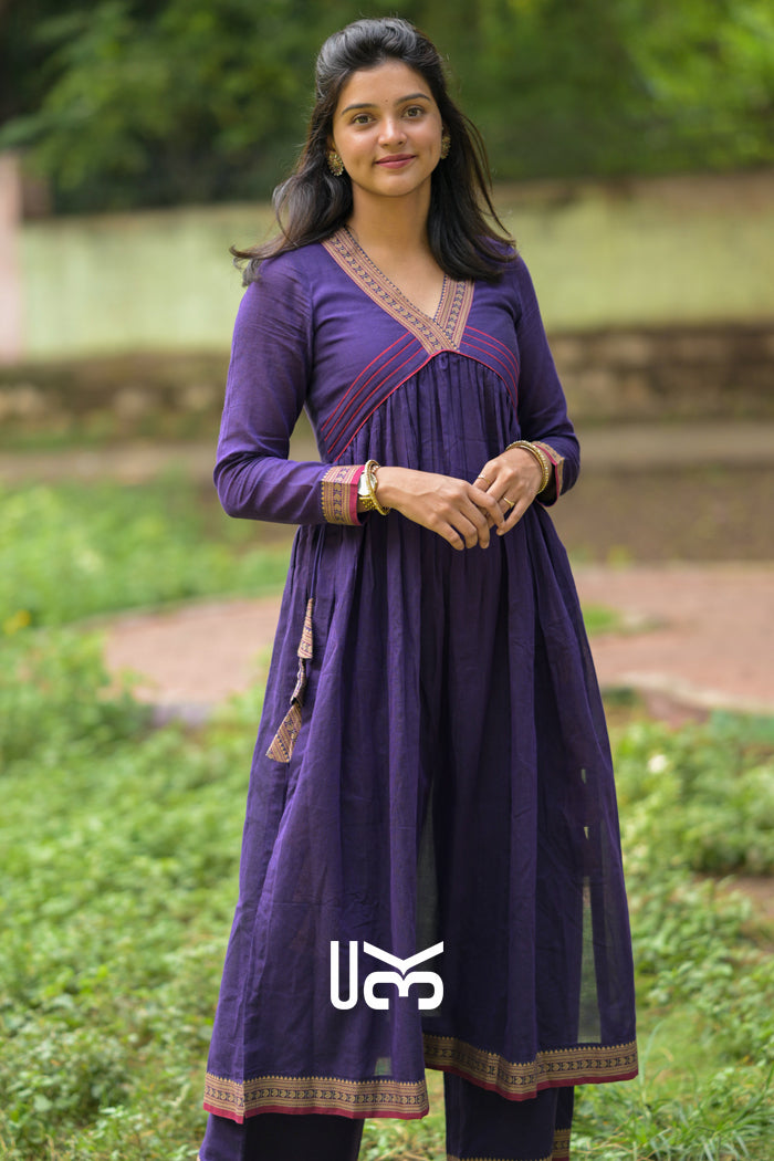 Sharvari Kurta Set in Violet