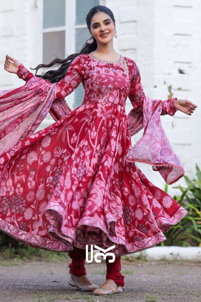 Alakhya Anarkali (Dress) in Red