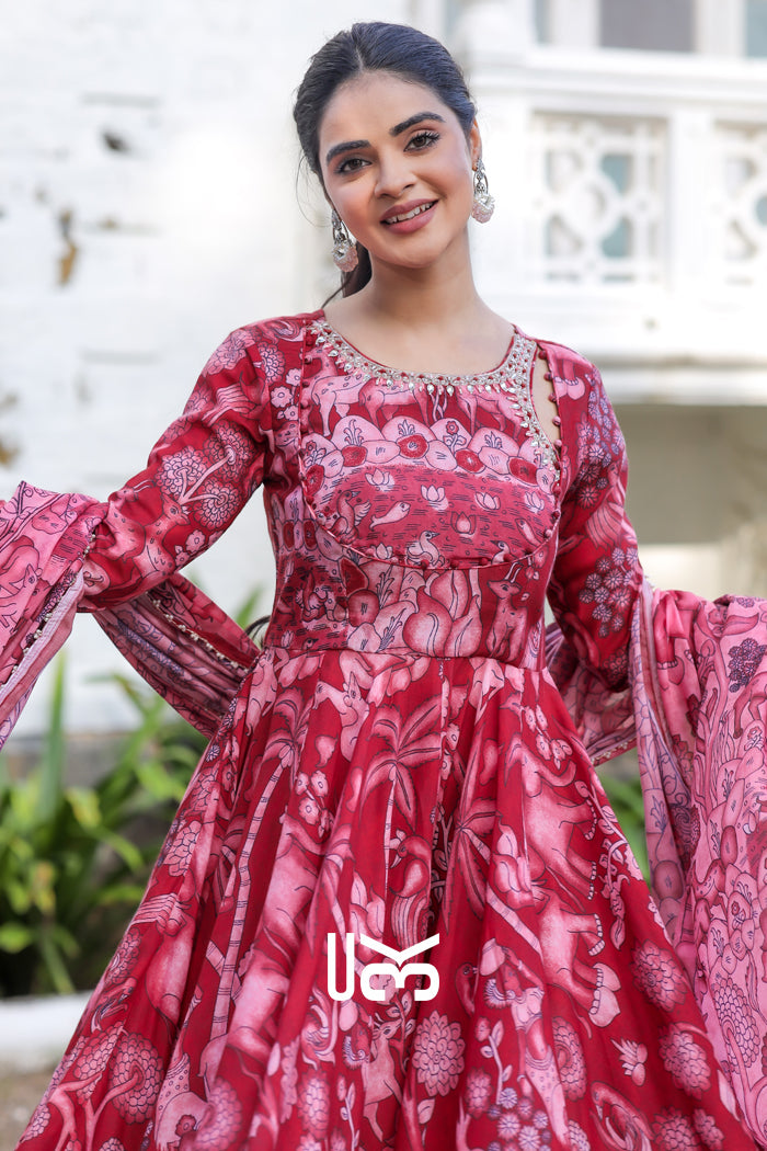 Alakhya Anarkali (Dress) in Red