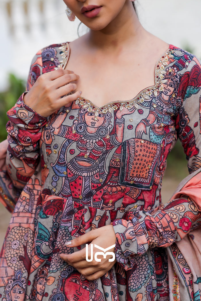 Kuhu Anarkali (Dress) in Maroon