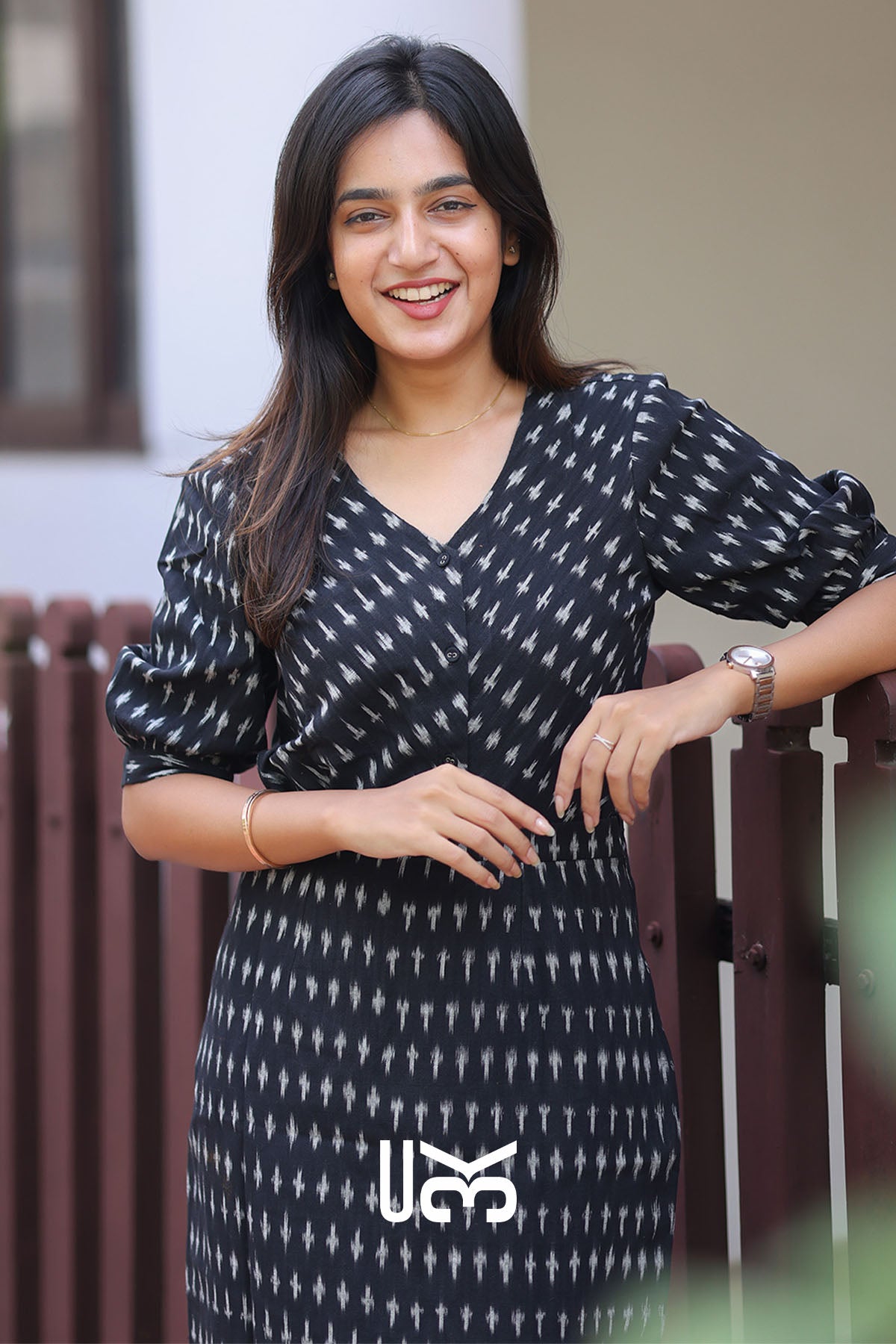 Boho Ikkat Black Co-ord Set