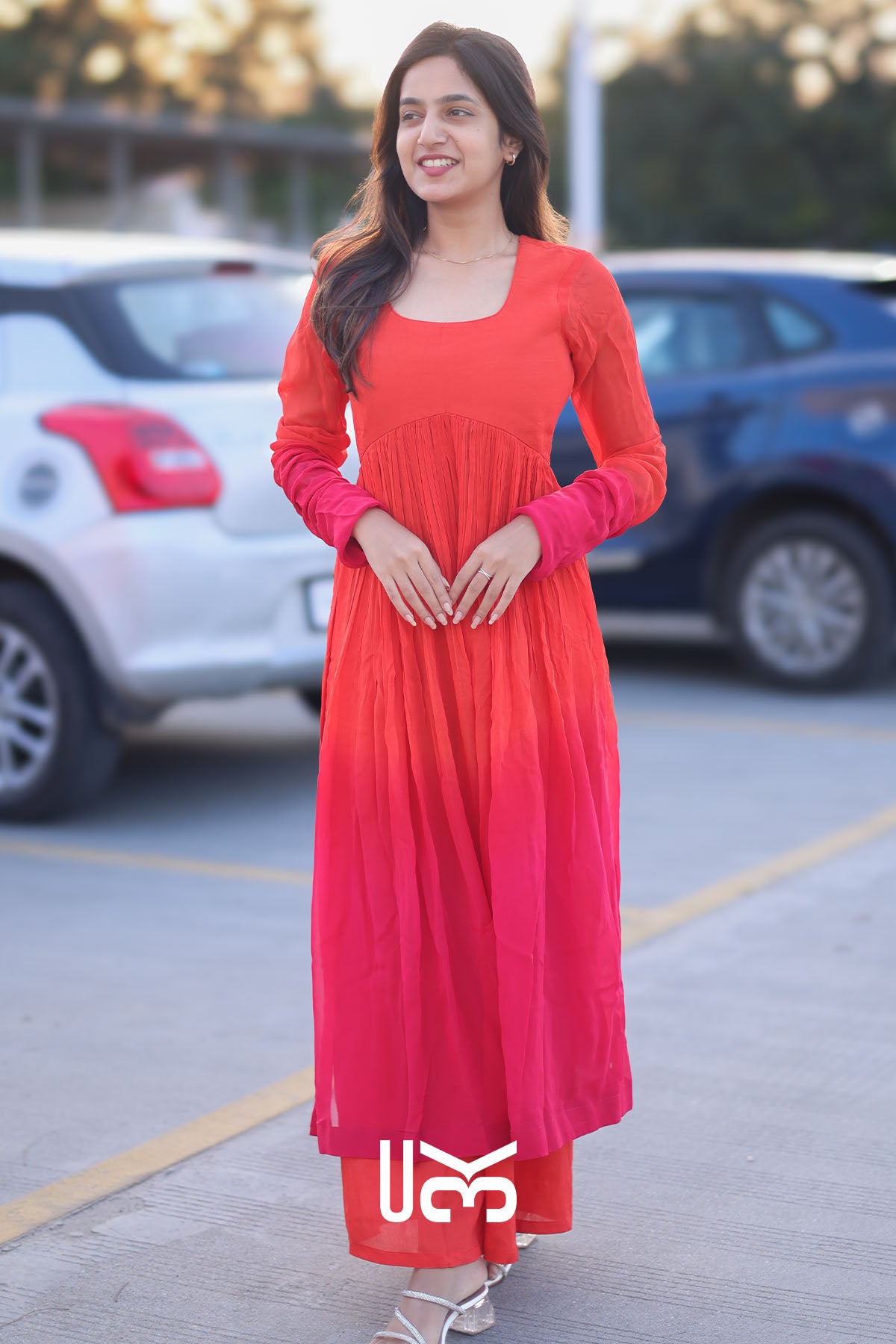 Aura Palazzo Set in Orange