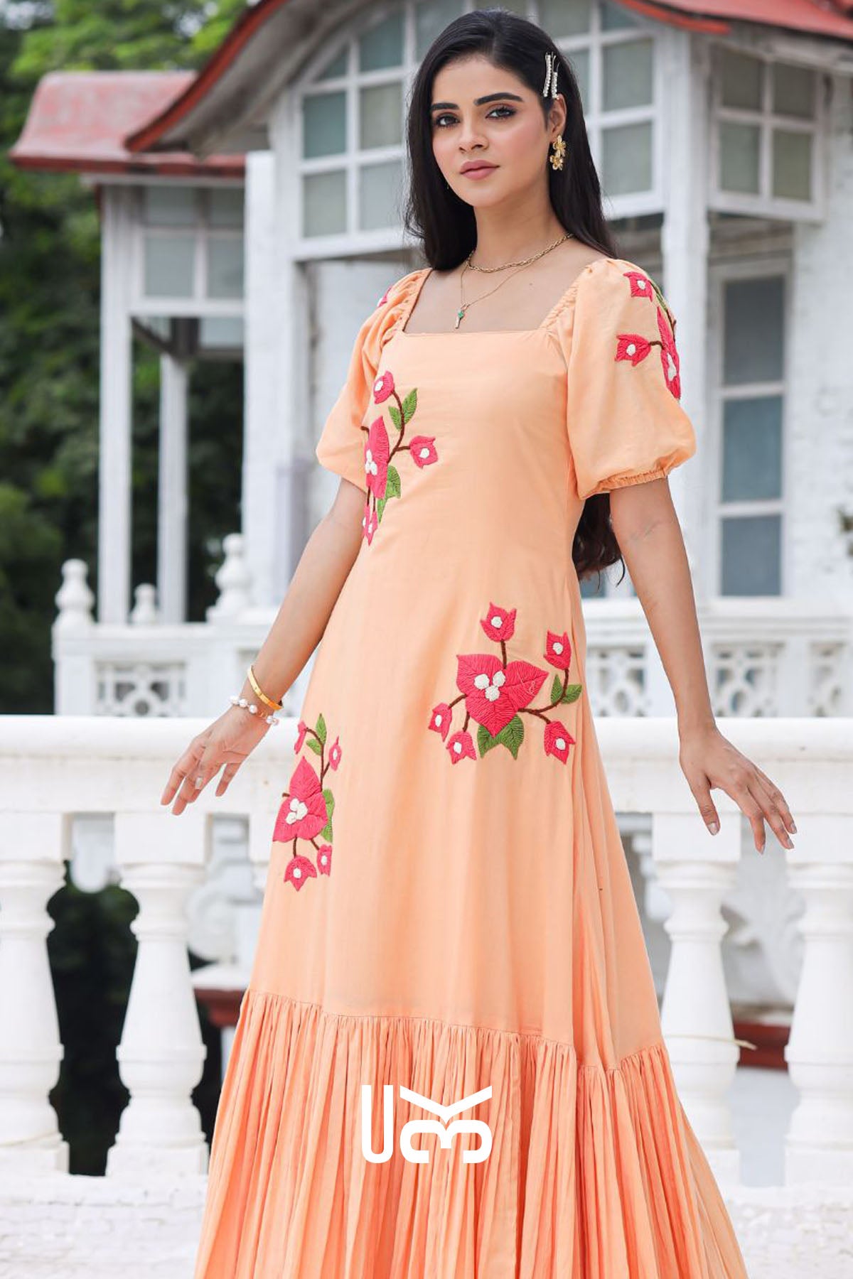 Aditi Rustic Peach  Maxi Dress