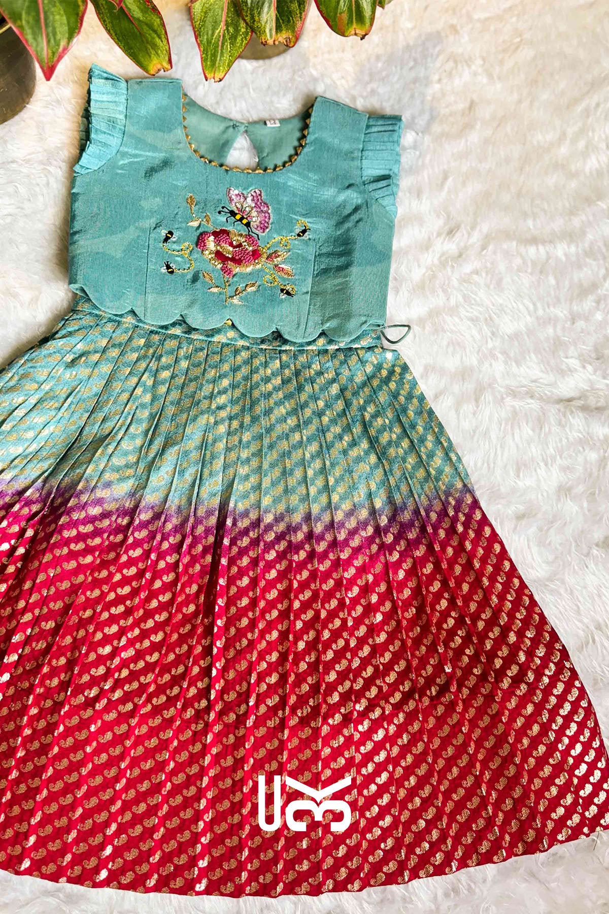 Baby Raspberry Lehenga Set