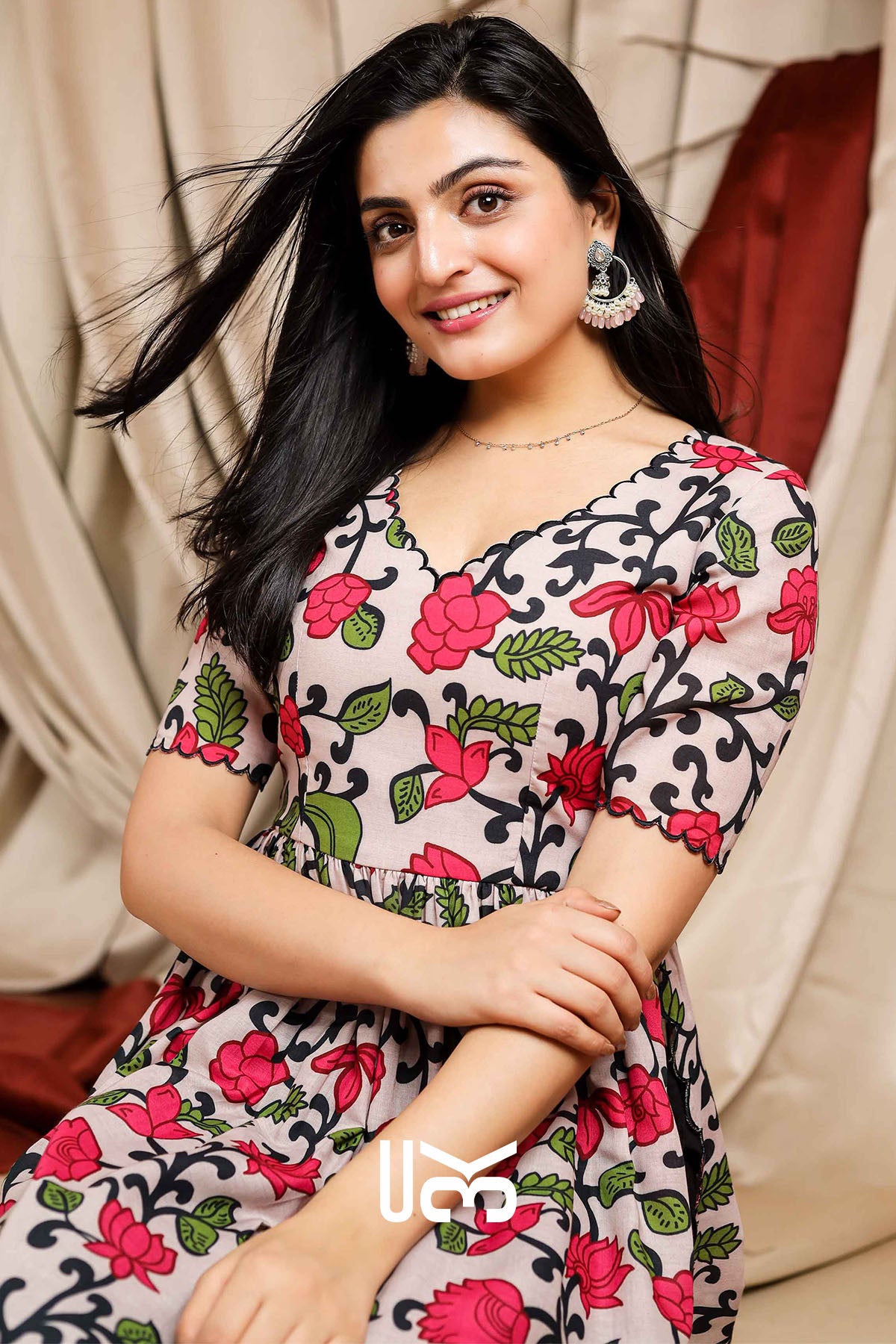Amrita Kalamkari Beige Kurta Set