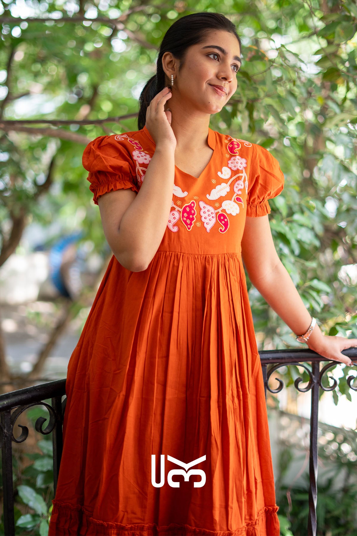 Kesariya Rust Midi Dress