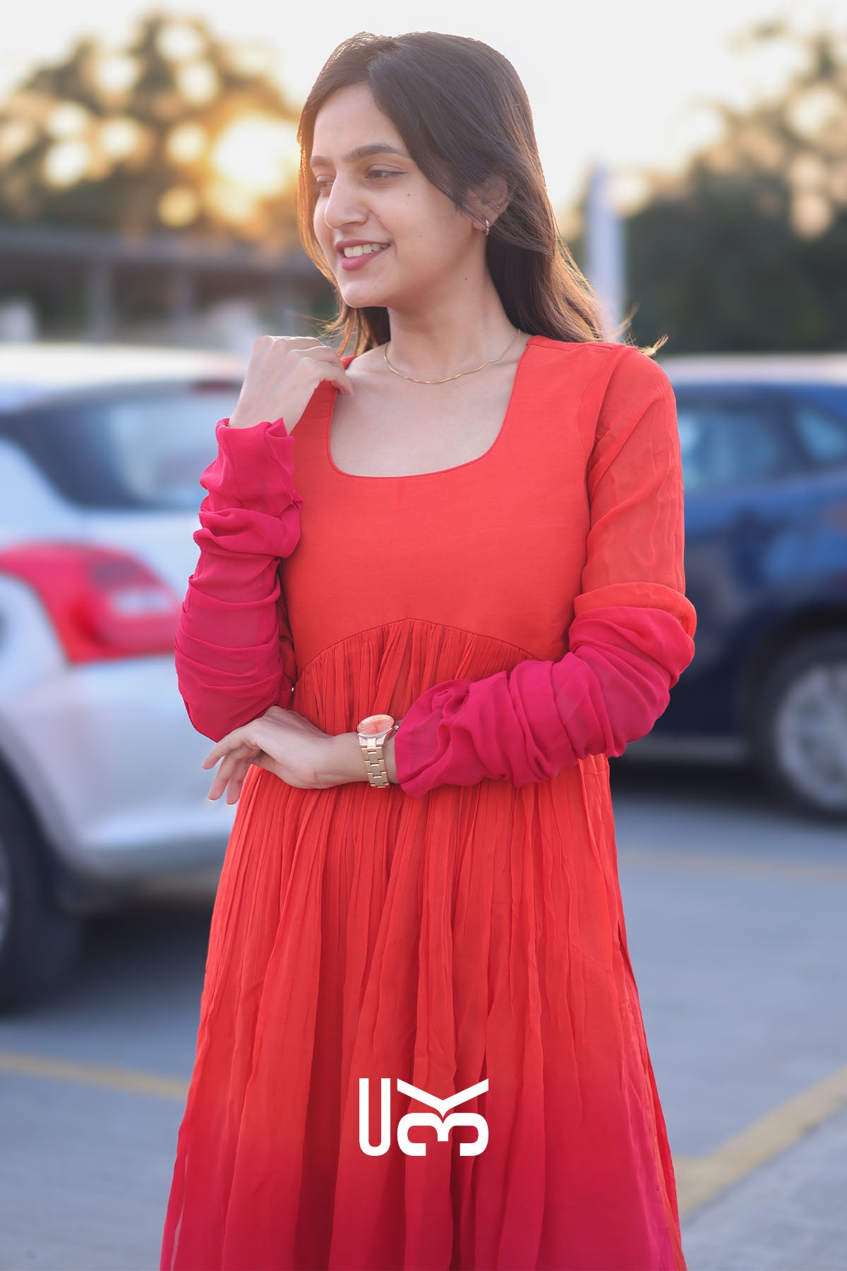 Aura Palazzo Set in Orange