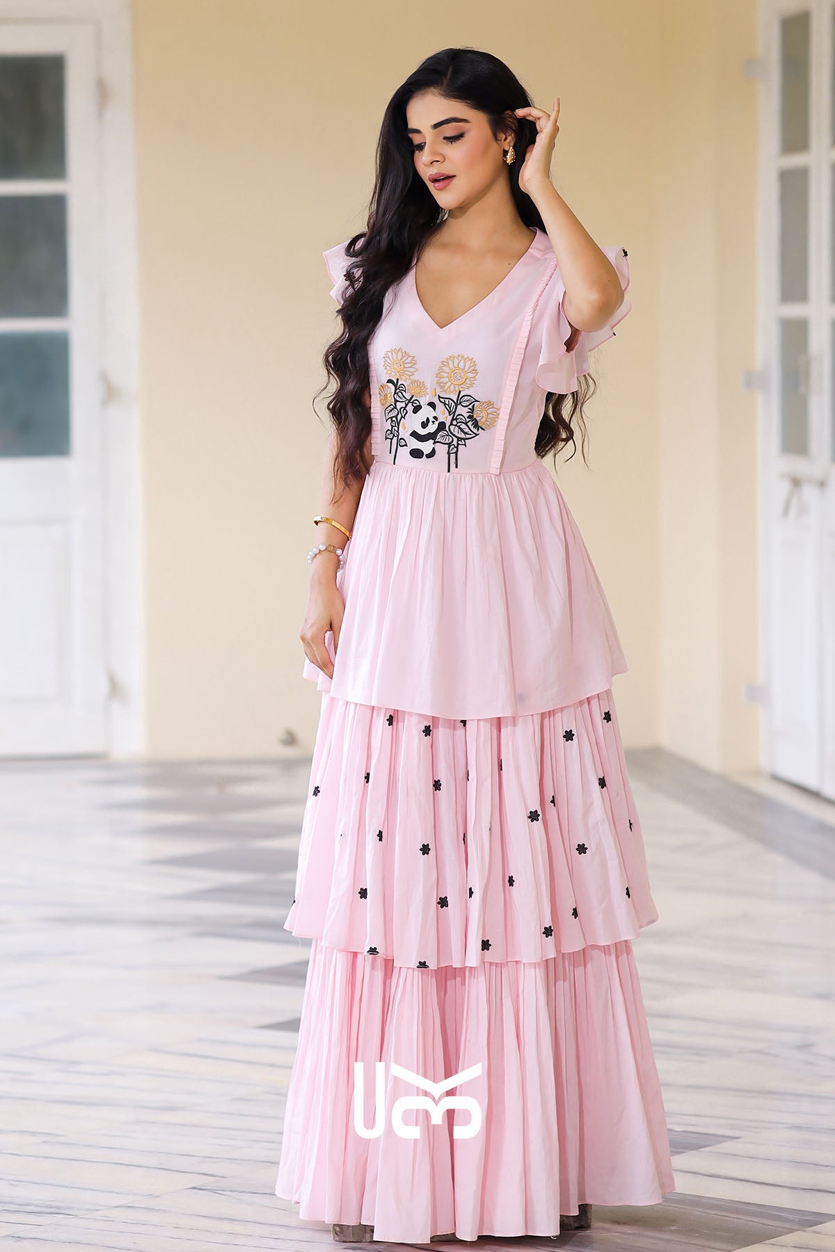 Frolic Charming Baby Pink Maxi Dress
