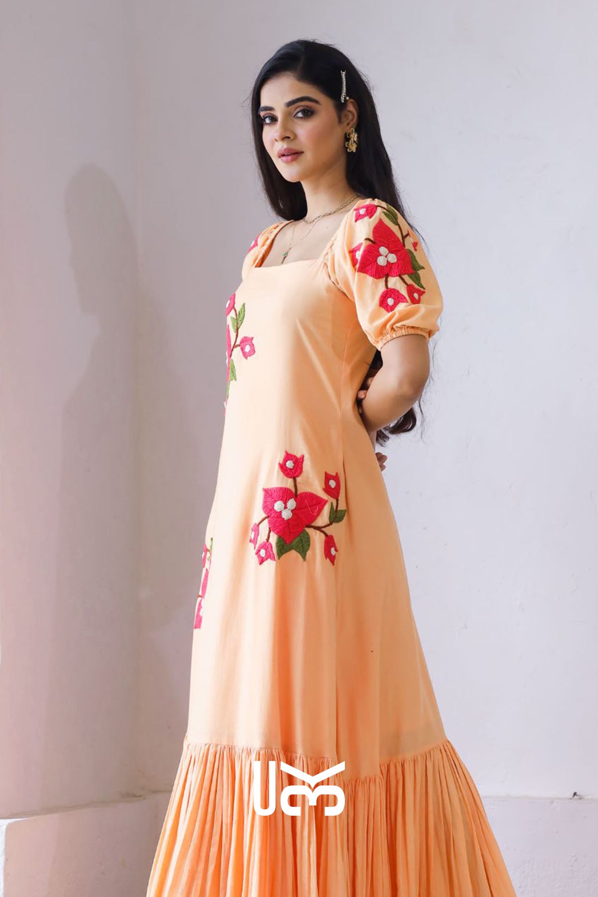 Aditi Rustic Peach  Maxi Dress
