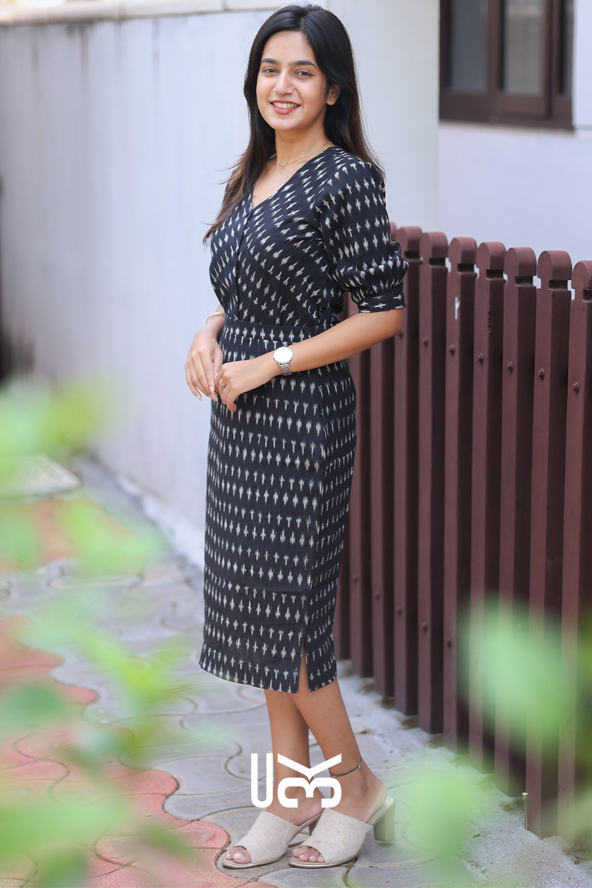 Boho Ikkat Black Co-ord Set