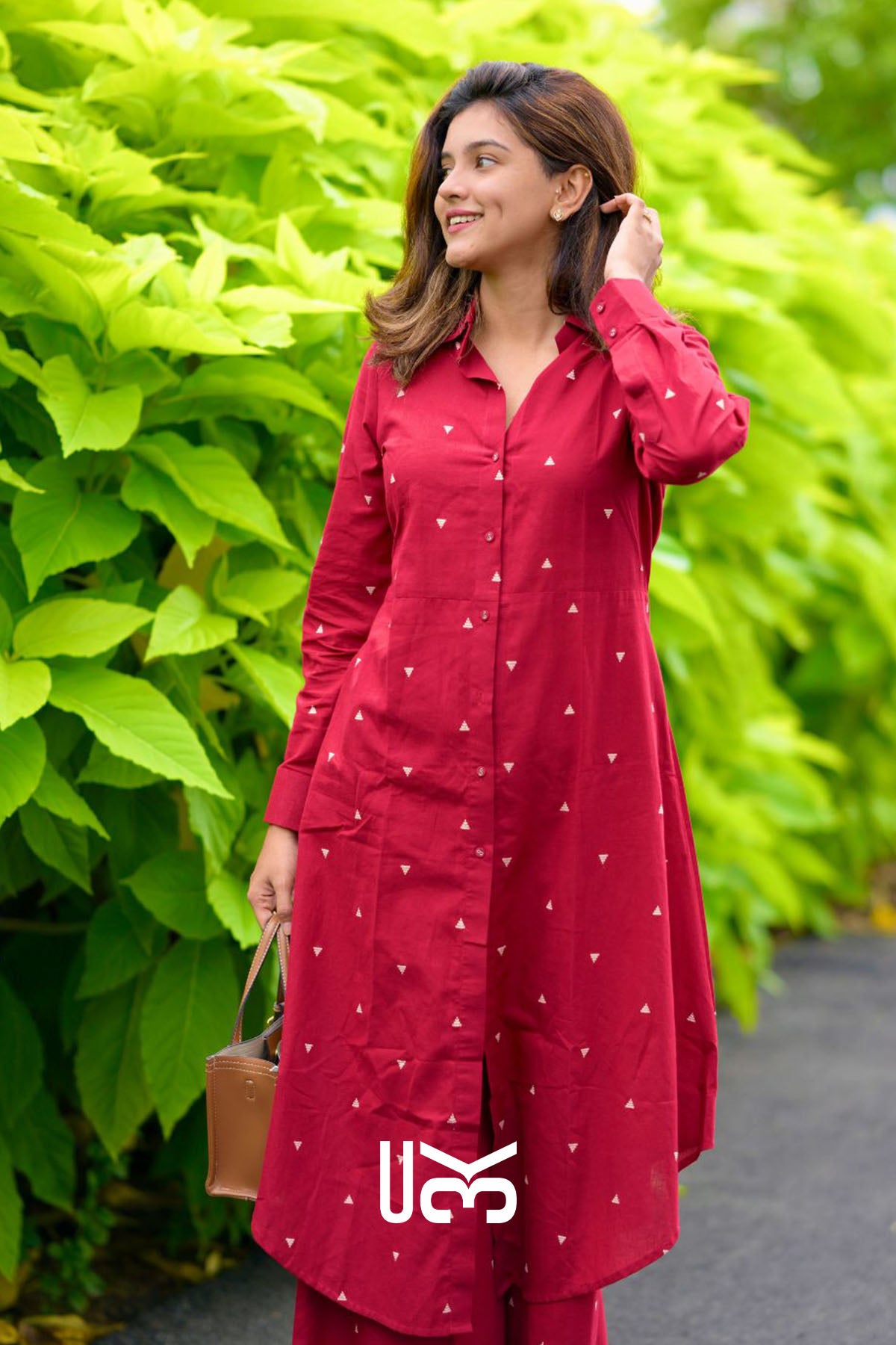 Lavish Handloom Maroon Co-ord Set