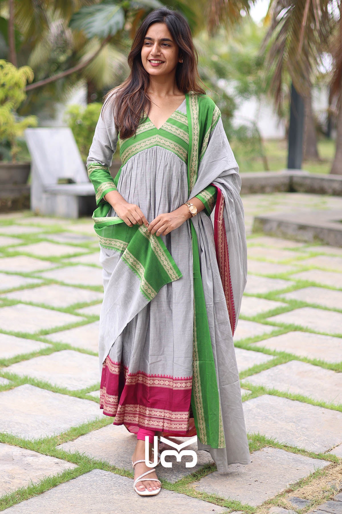 Tilakam Handloom Grey Suite Set