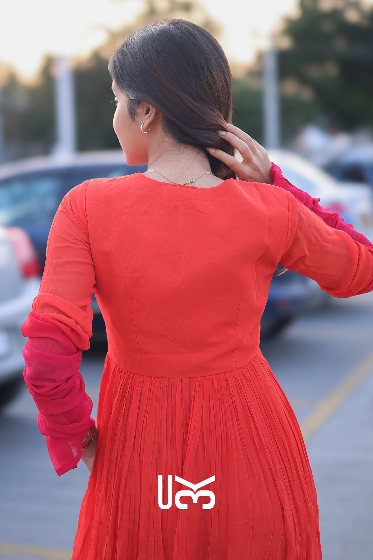 Aura Palazzo Set in Orange