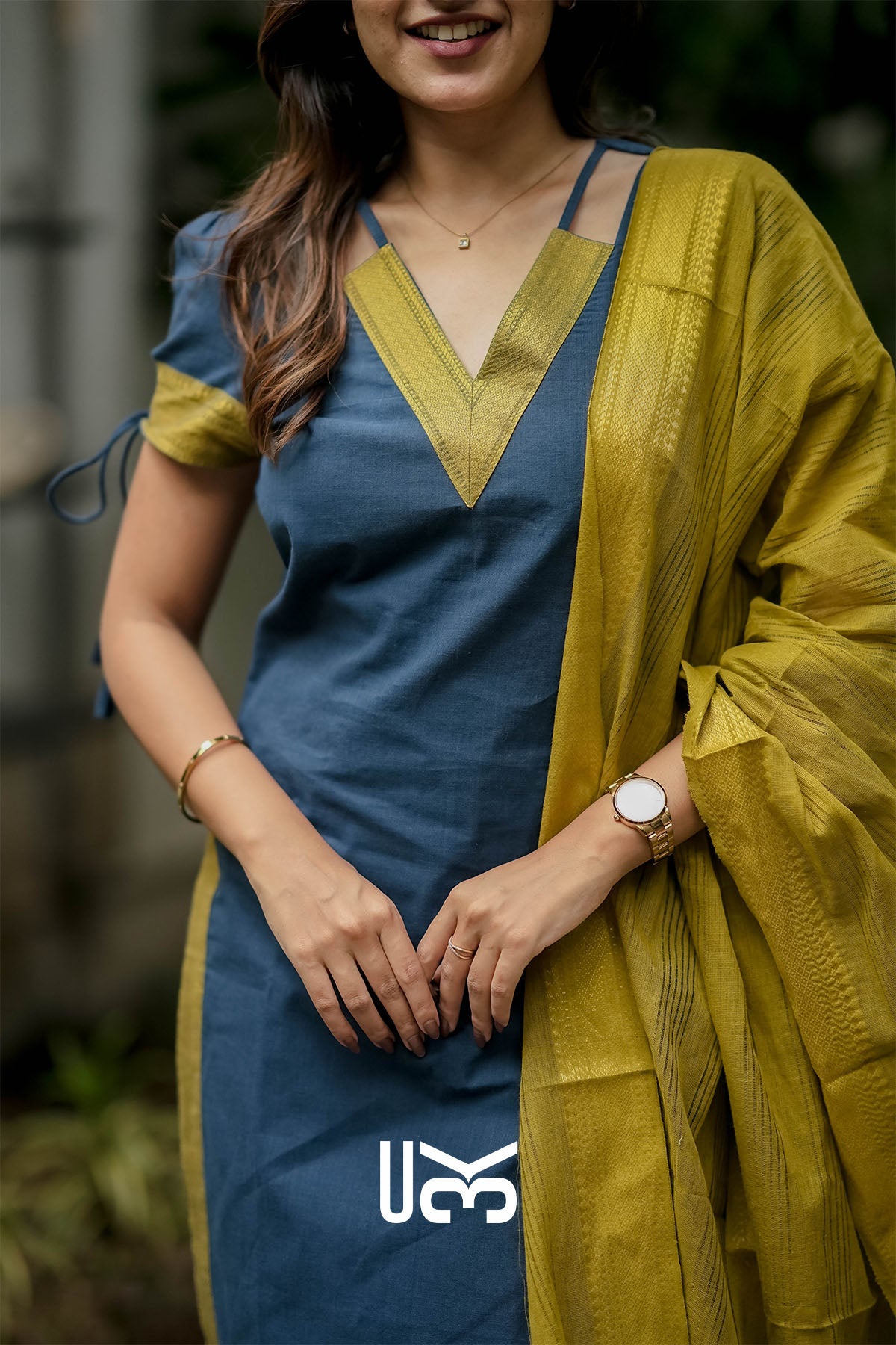 Mukti Indigo Handloom Kurta Set