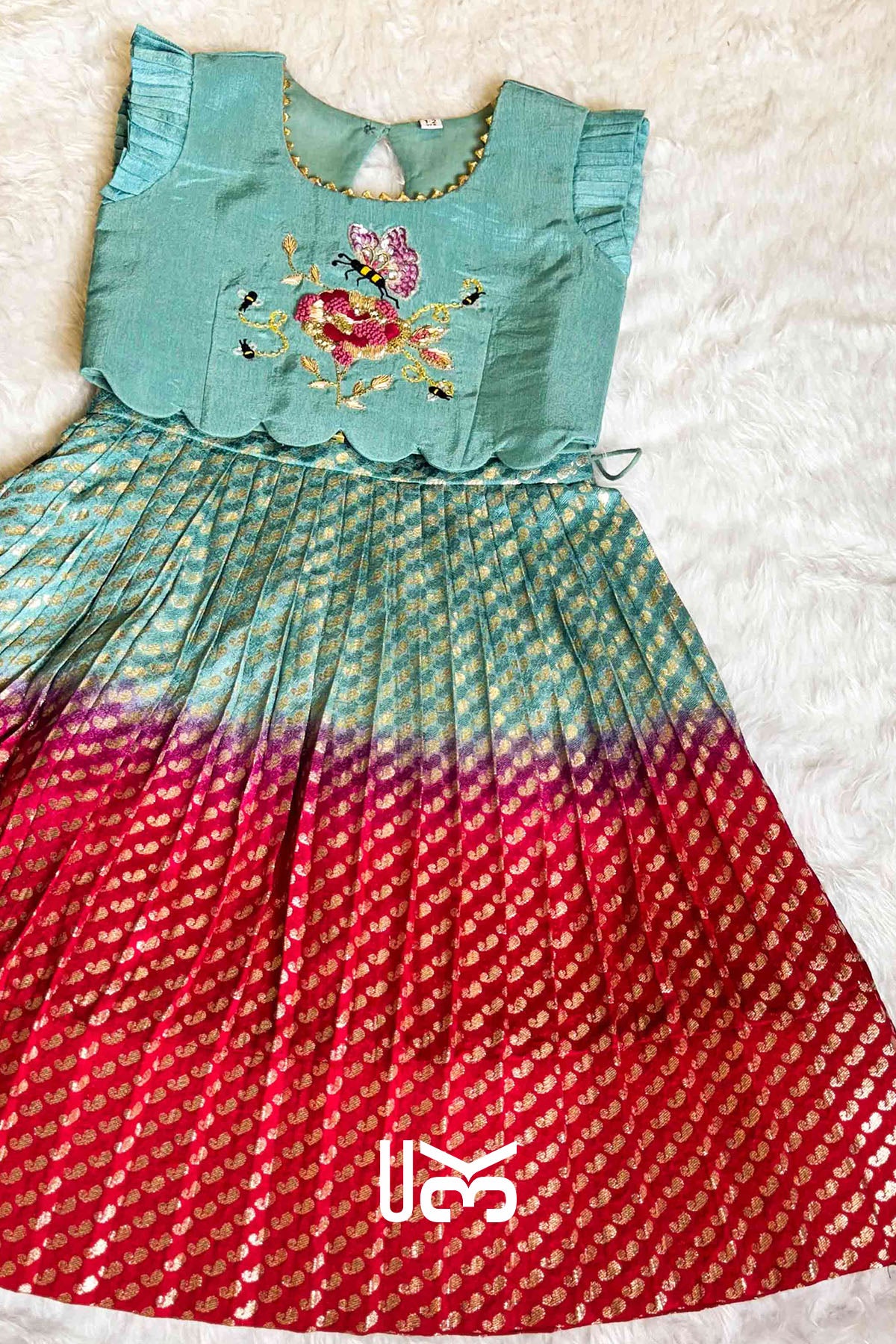 Baby Raspberry Lehenga Set