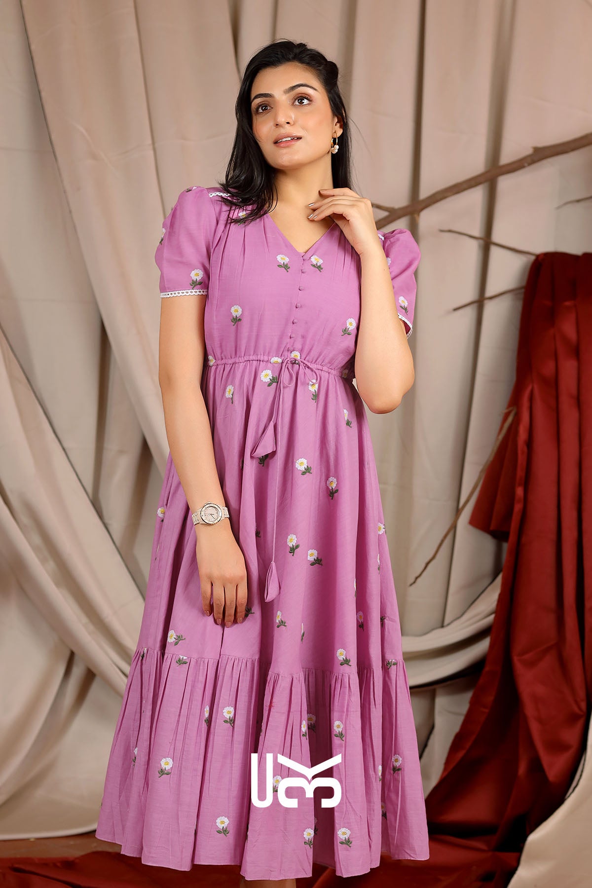 Belle Summer Lavender Midi Dress