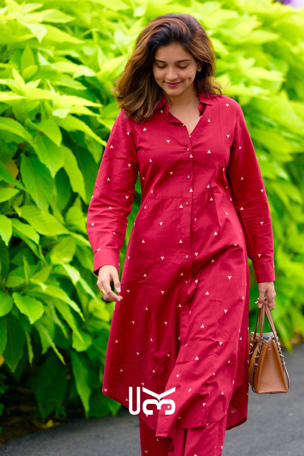 Lavish Handloom Maroon Co-ord Set