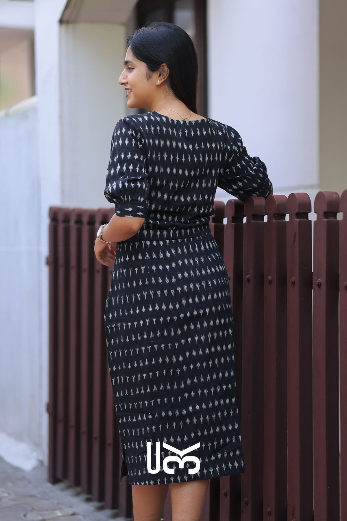 Boho Ikkat Black Co-ord Set