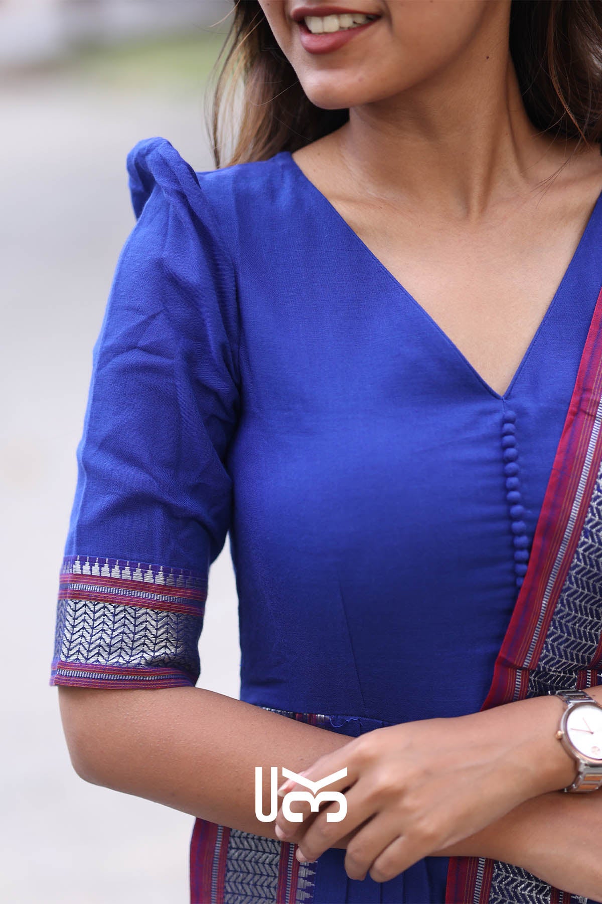 Poorva Blue Handloom Suit Set