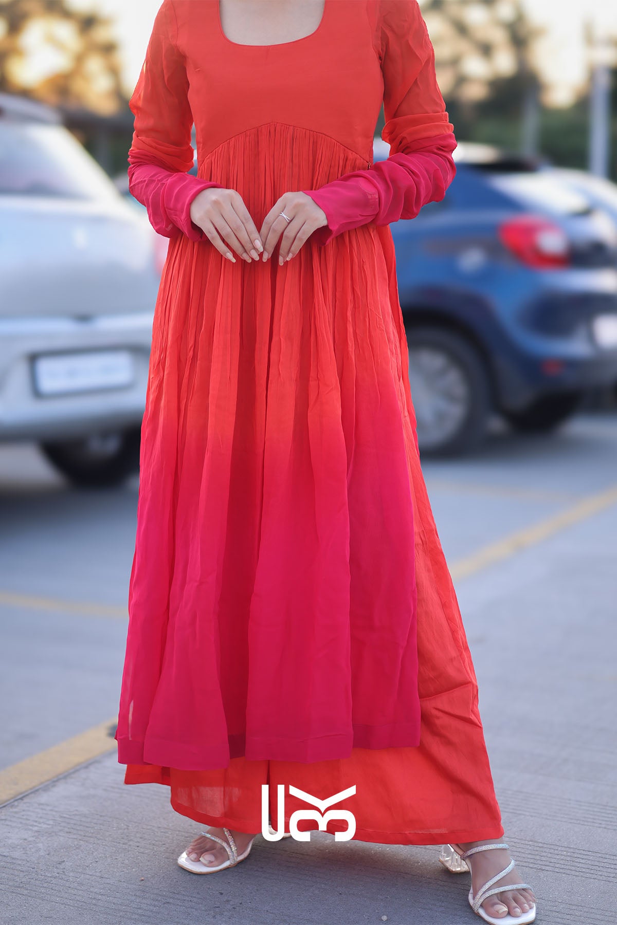 Aura Palazzo Set in Orange