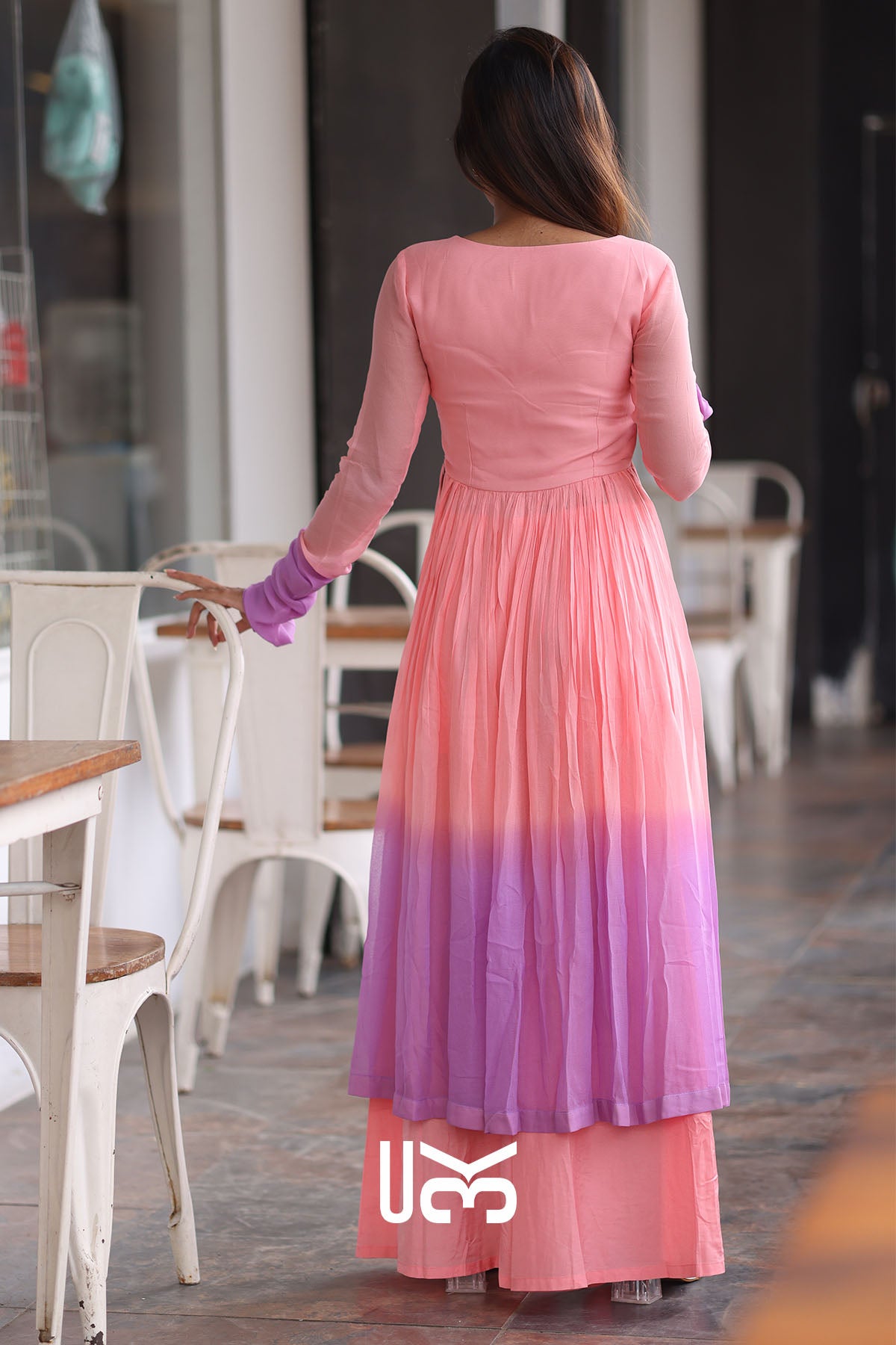 Dusky Rose Pink Palazzo Suit Set