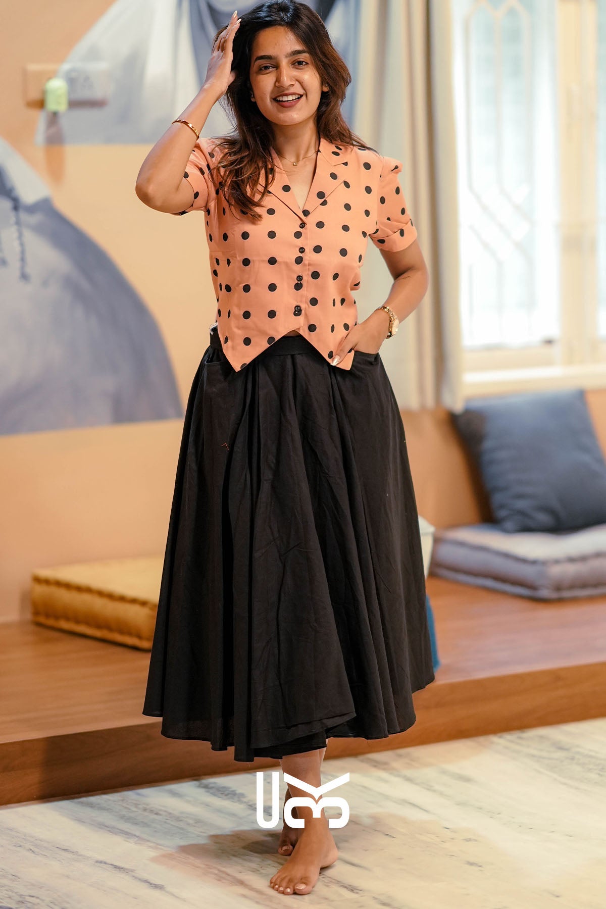 Ruby Co-Ord Set (Dress) in Peach