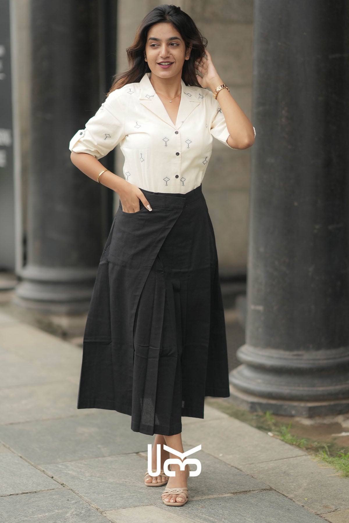 Isha Co-ord Set (Dress) in Black
