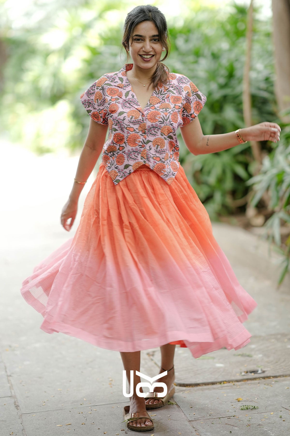 Kaira Co-ord Set (Dress) in Orange