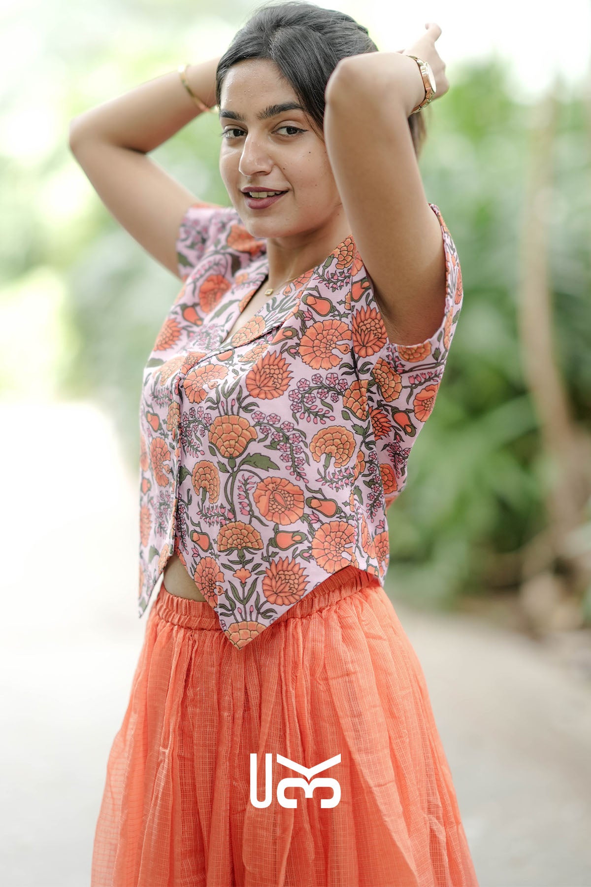 Kaira Co-ord Set (Dress) in Orange