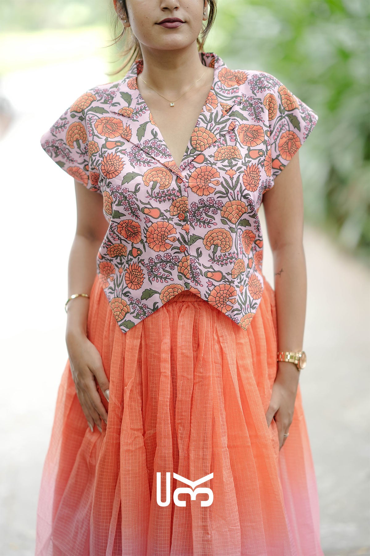 Kaira Co-ord Set (Dress) in Orange