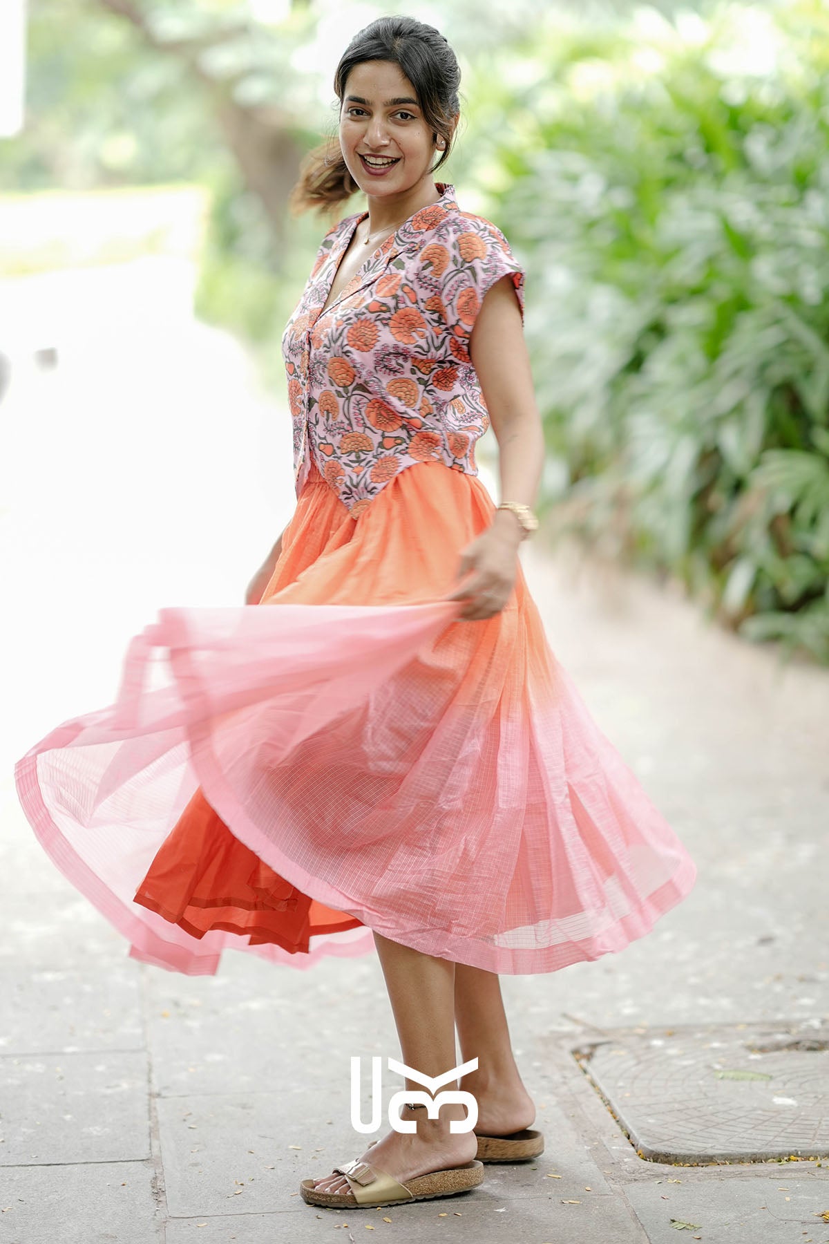 Kaira Co-ord Set (Dress) in Orange