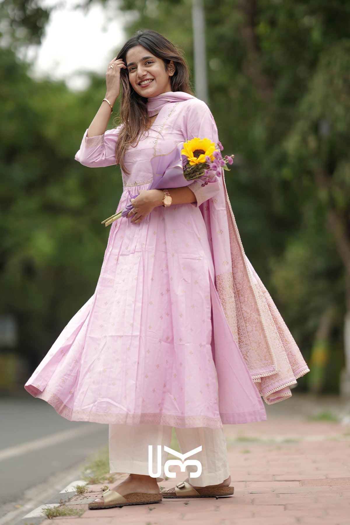 Shahiba Cotton Kurta In Pastel Pink