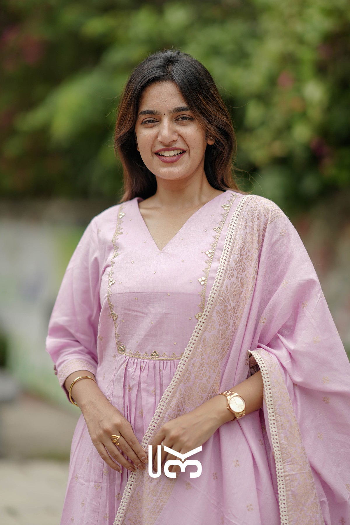 Shahiba Cotton Kurta In Pastel Pink