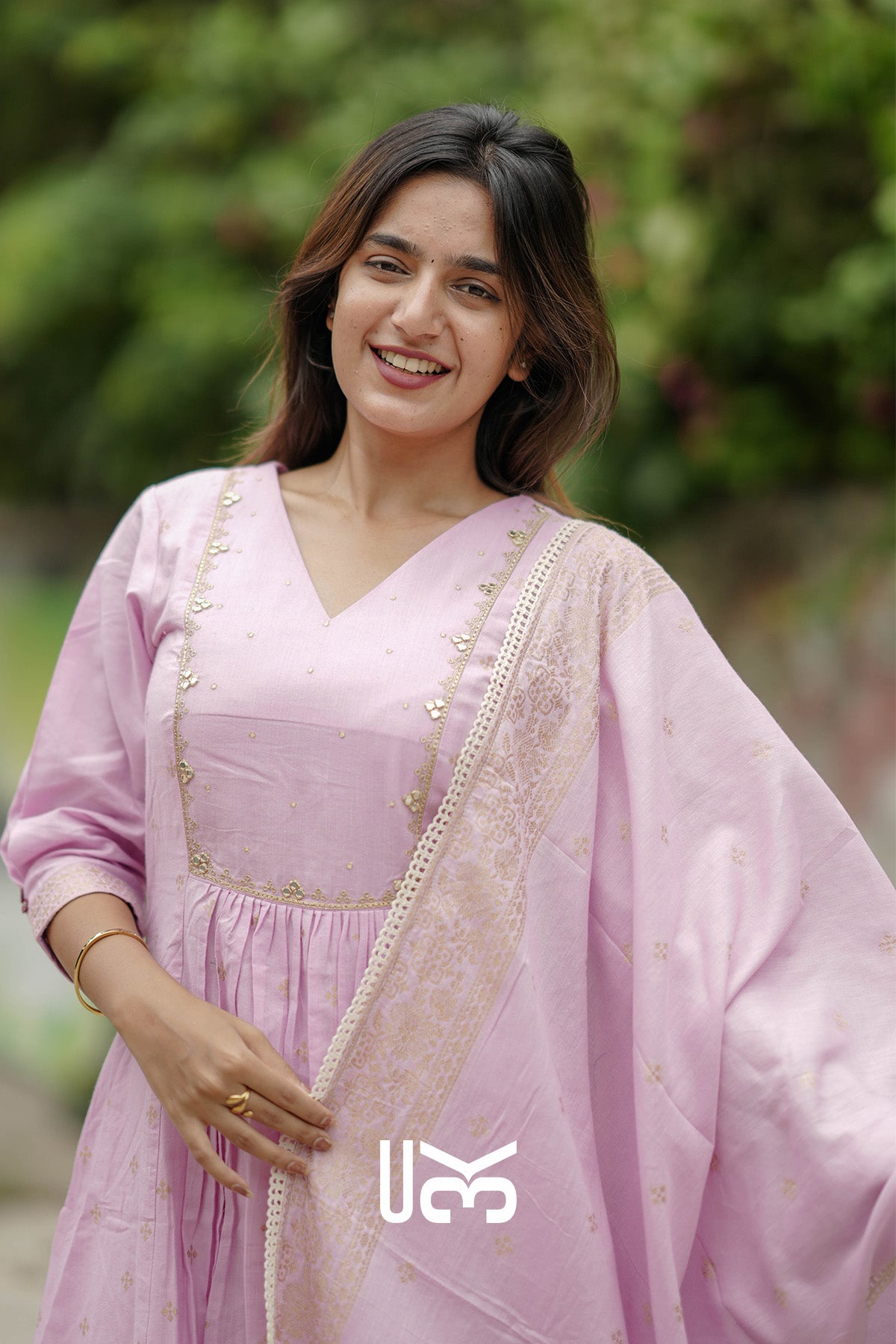 Shahiba Cotton Kurta In Pastel Pink