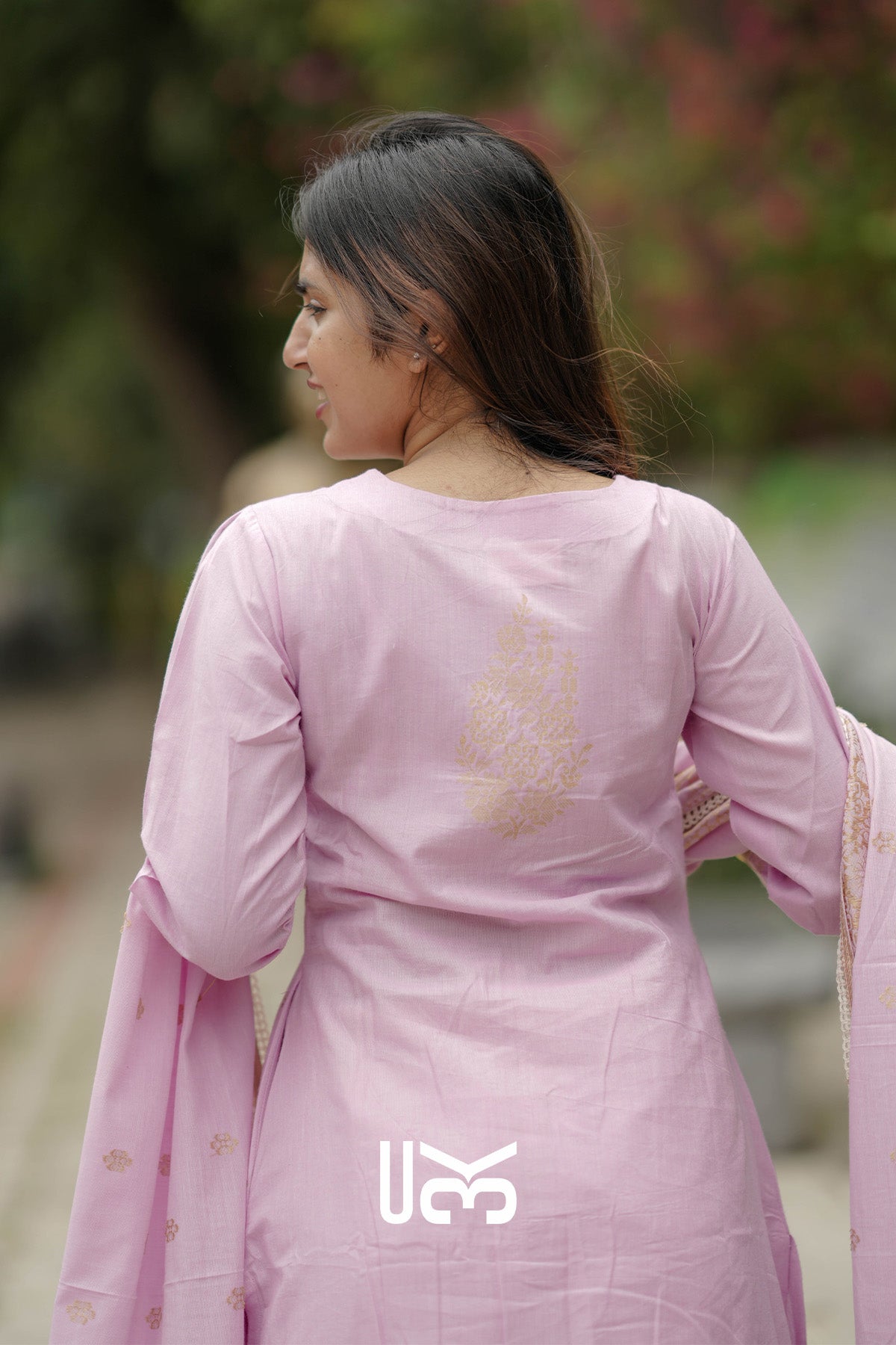 Shahiba Cotton Kurta In Pastel Pink
